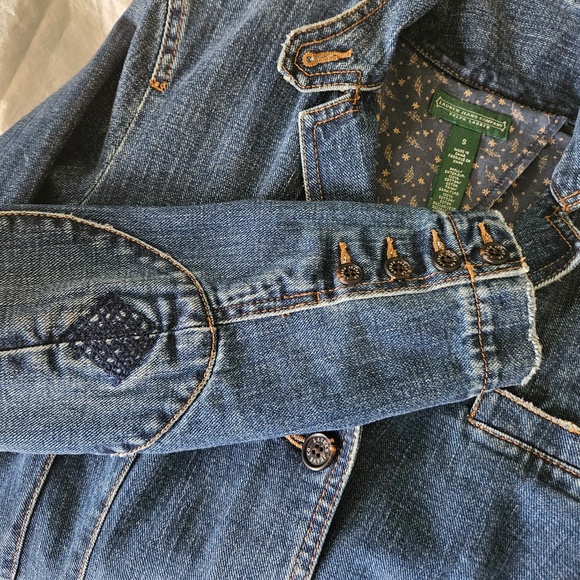Lauren Jeans Company Ralph Lauren DENIM JEAN JACKET Size-Small - Picture 3 of 5